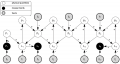 The drawing depicts a graph of the process which is a qualitative model of the diagnosed process.