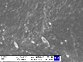 A high magnification (100 kX) SEM photo of a nano-crystallised sample with considerably improved electrical conductivity.